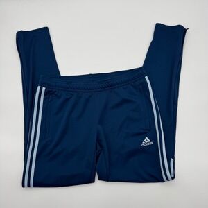 Adidas Climacool Tiro Training Pants Navy Blue Light Blue Stripes Womens Medium